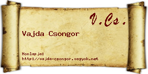 Vajda Csongor névjegykártya
